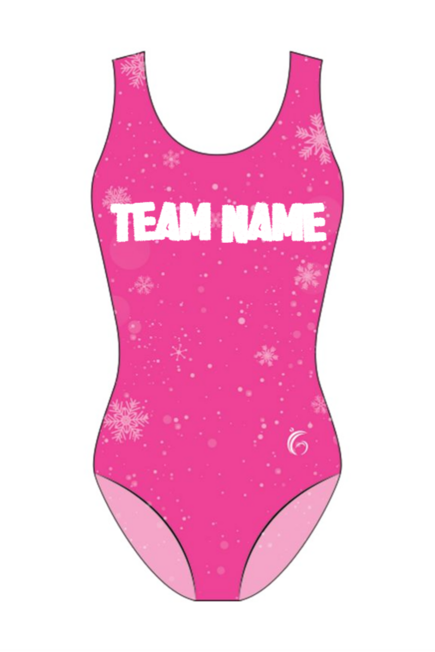 Custom Quick Ship Logo Leotard Snowflake Fun