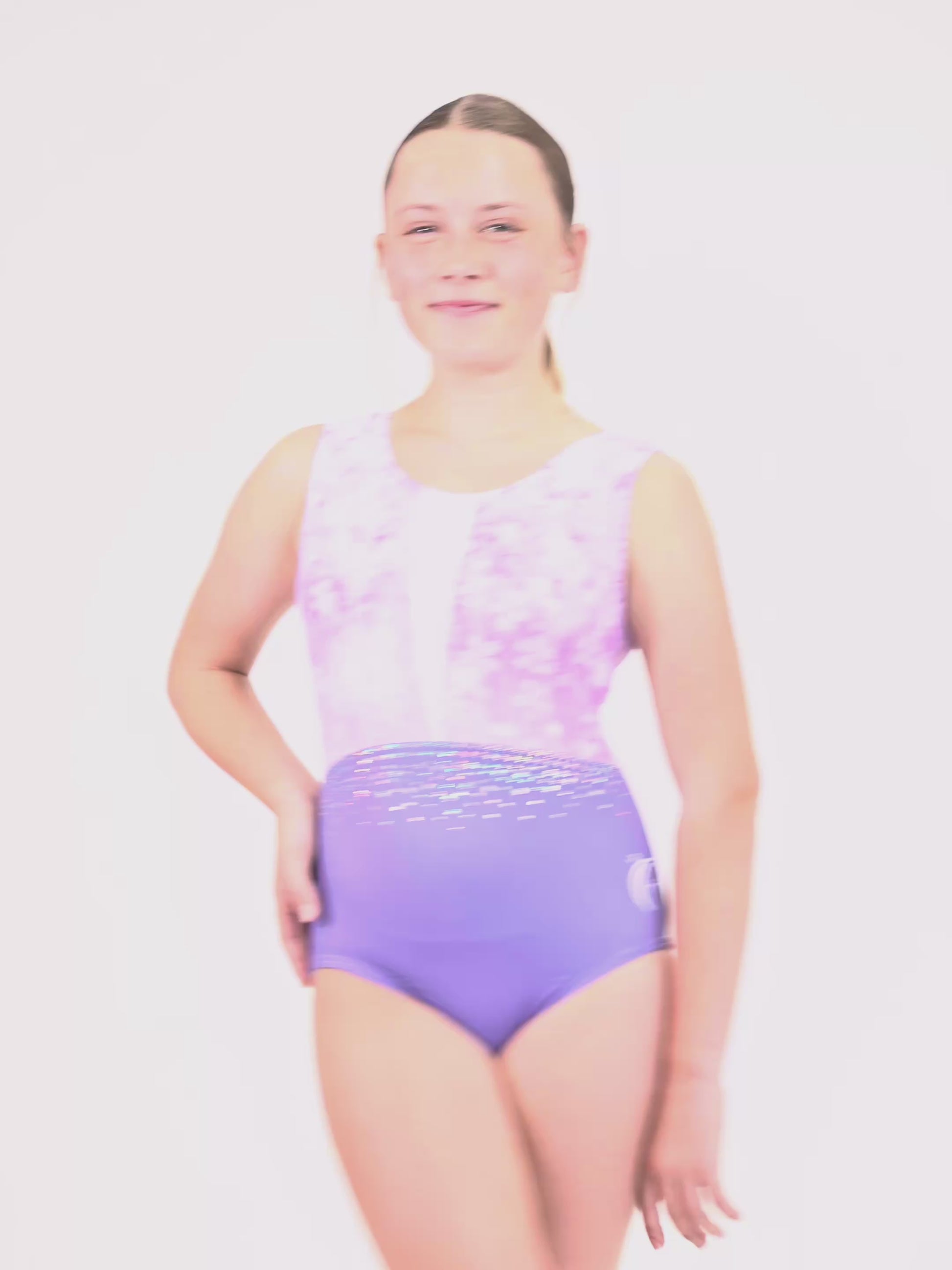 USA made gymnastics leotards. Floral printed gymnastics outfit. 